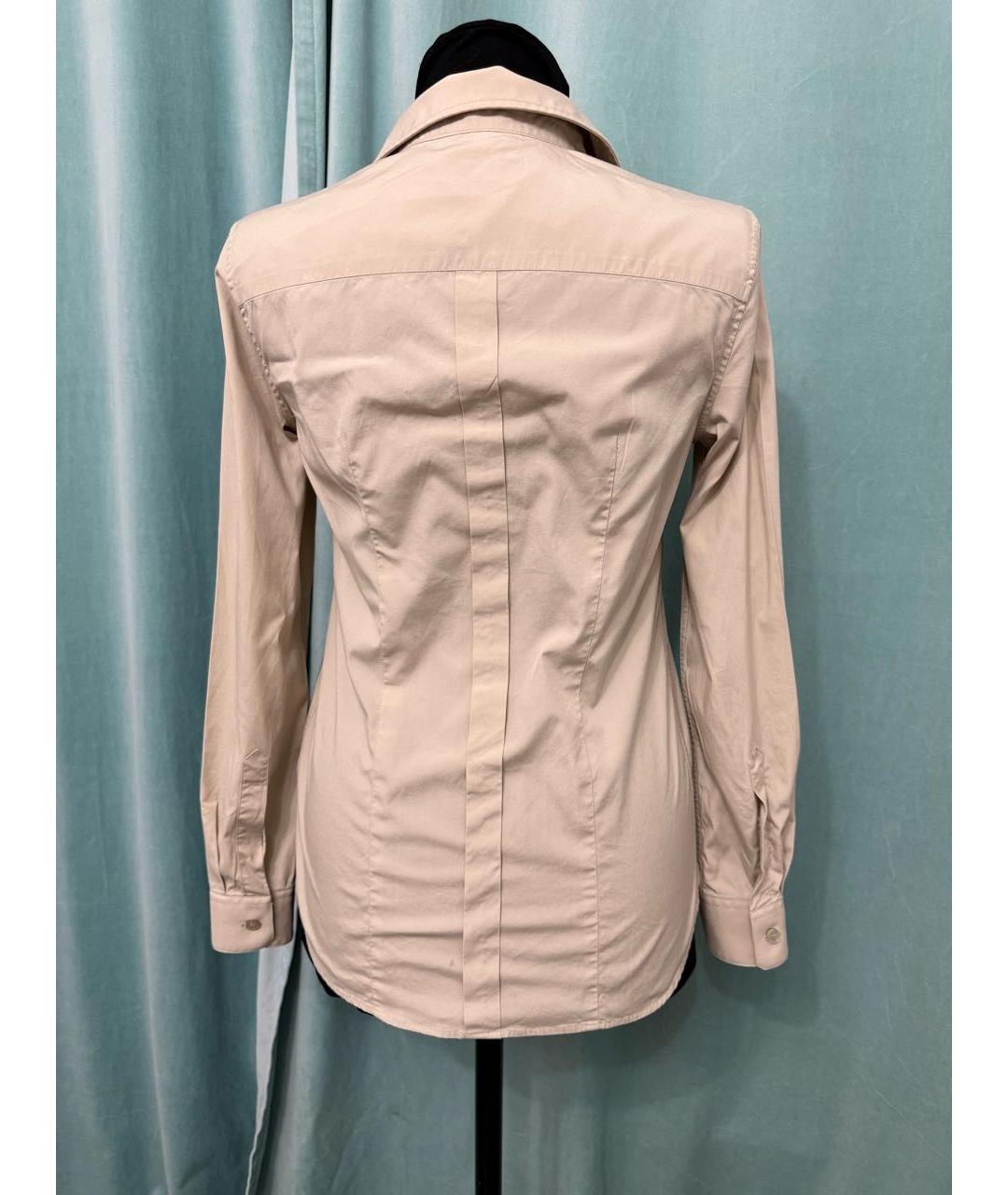 BURBERRY Бежевая хлопковая рубашка, фото 2