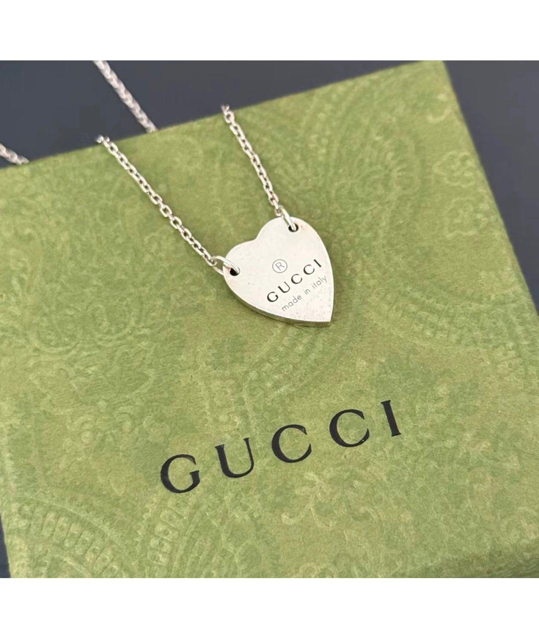 GUCCI Серебряное серебряное колье, фото 4