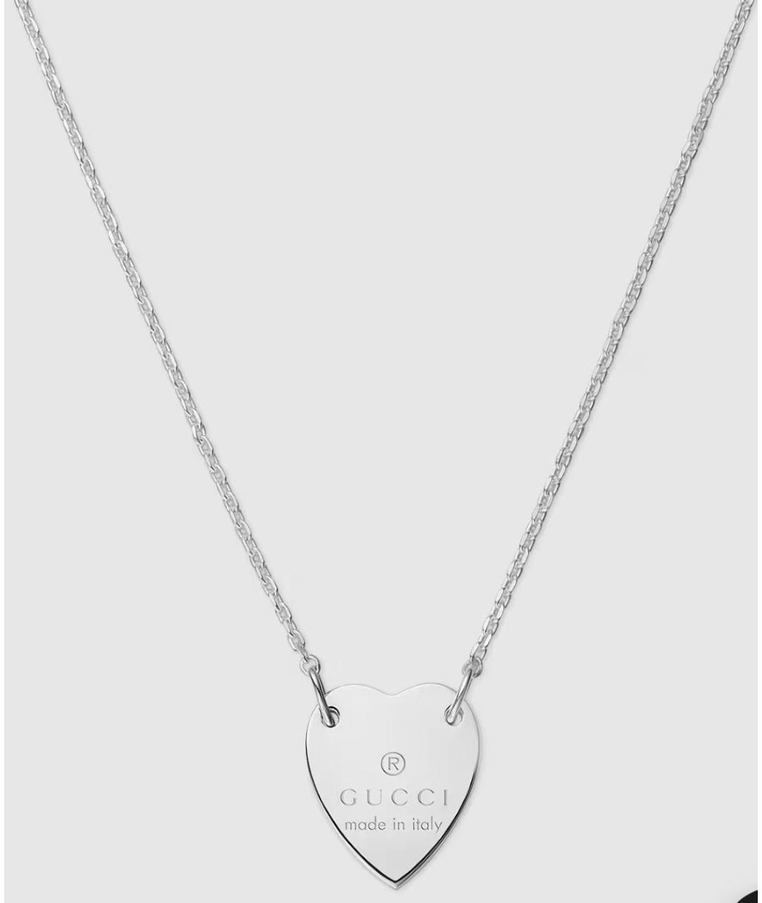 GUCCI Серебряное серебряное колье, фото 7