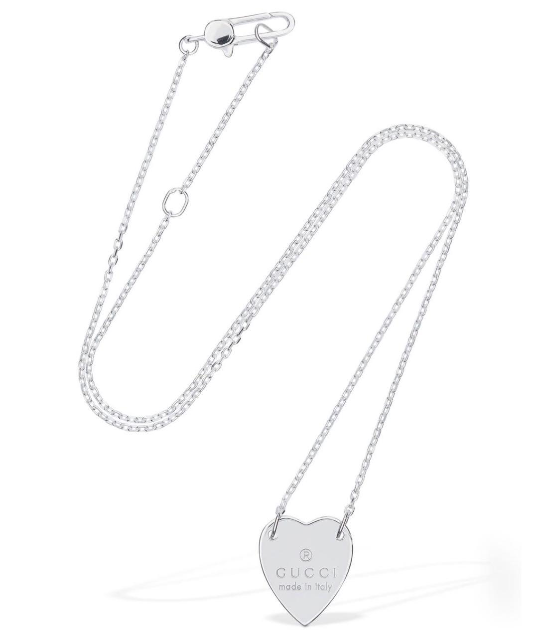 GUCCI Серебряное серебряное колье, фото 3