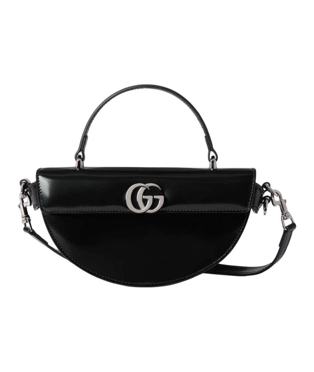 GUCCI Черная сумка через плечо из лакированной кожи, фото 6