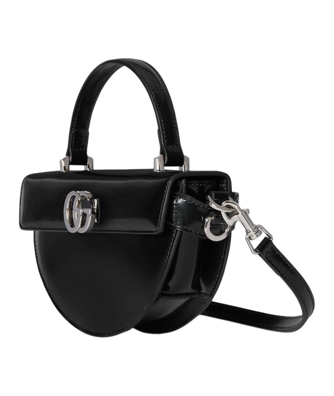 GUCCI Черная сумка через плечо из лакированной кожи, фото 2