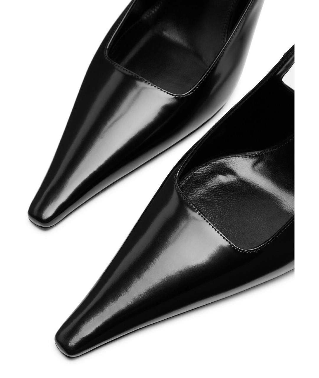 SAINT LAURENT Черные кожаные туфли, фото 7
