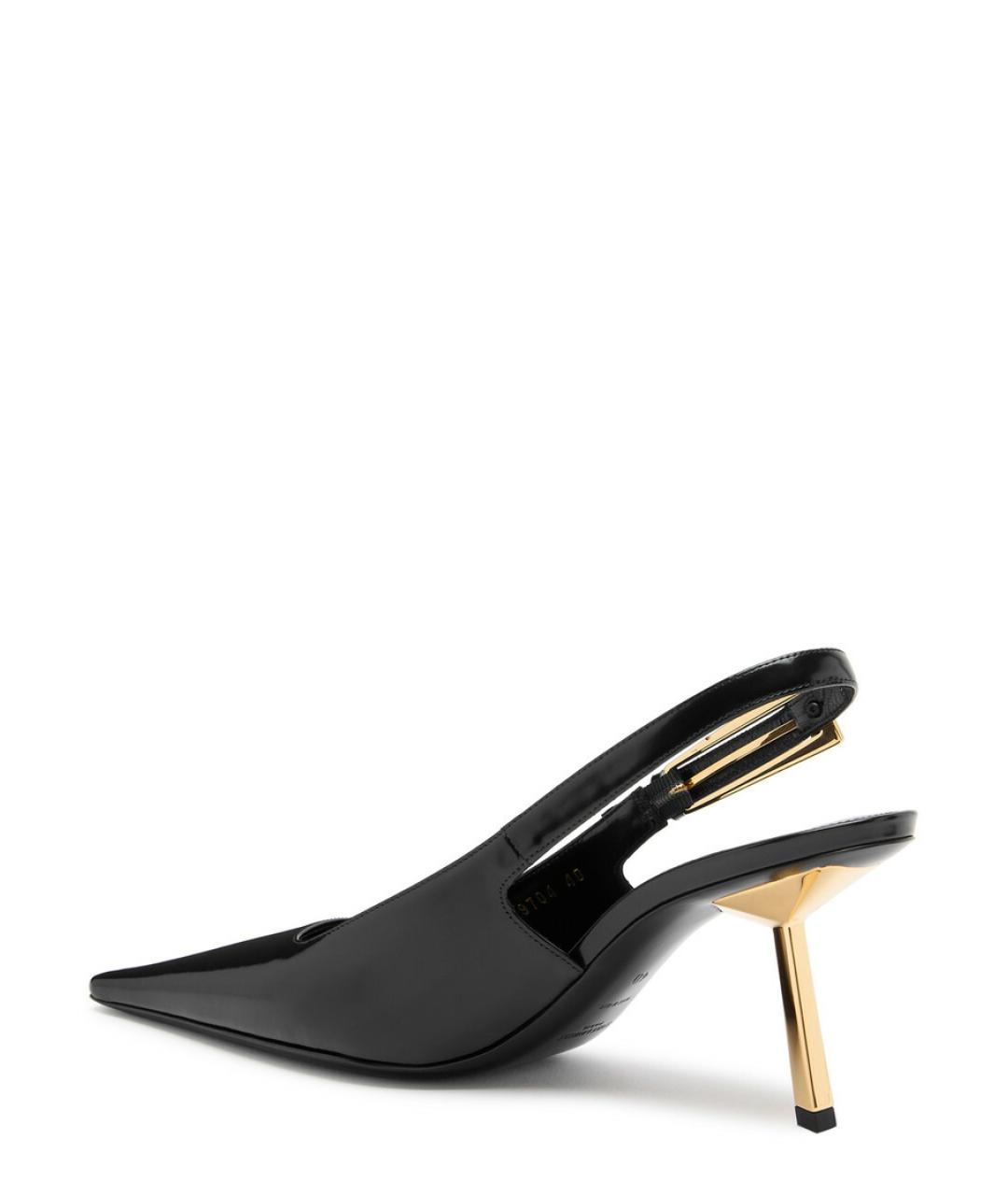 SAINT LAURENT Черные кожаные туфли, фото 4