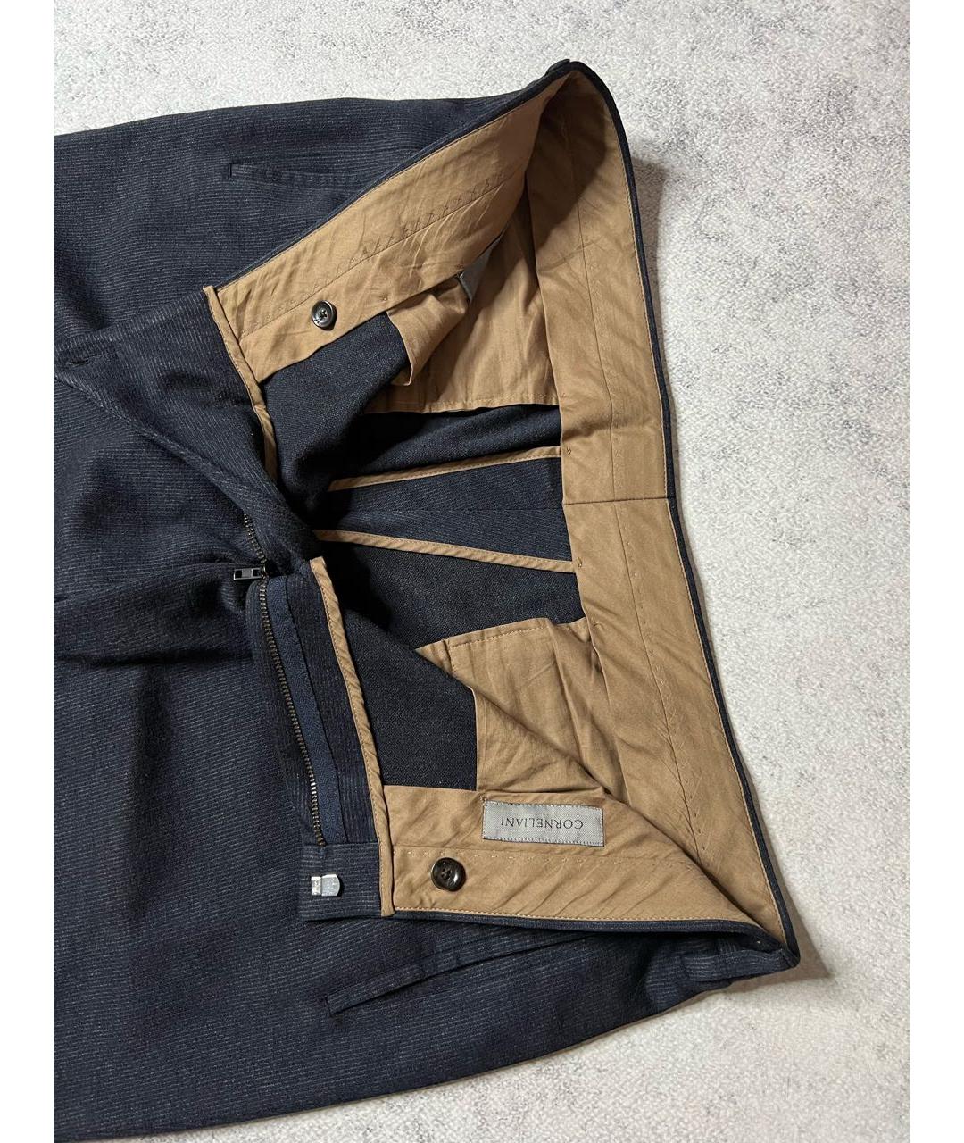 CORNELIANI Черные шерстяные повседневные брюки, фото 6