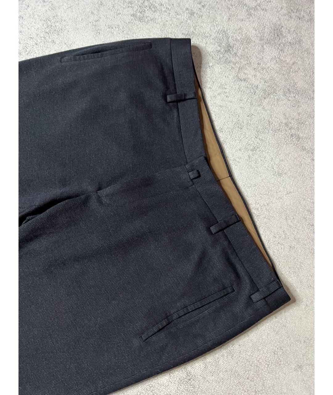 CORNELIANI Черные шерстяные повседневные брюки, фото 5