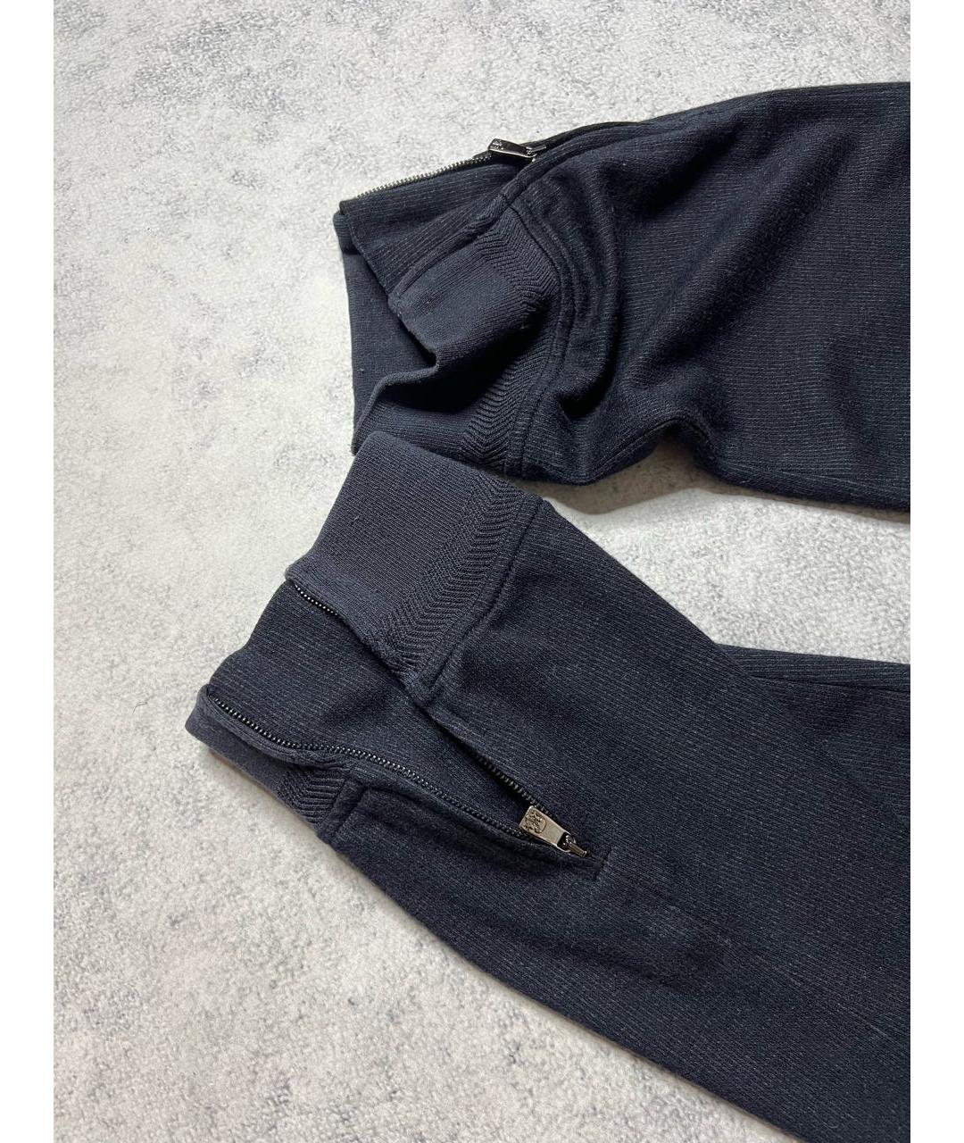CORNELIANI Черные шерстяные повседневные брюки, фото 3