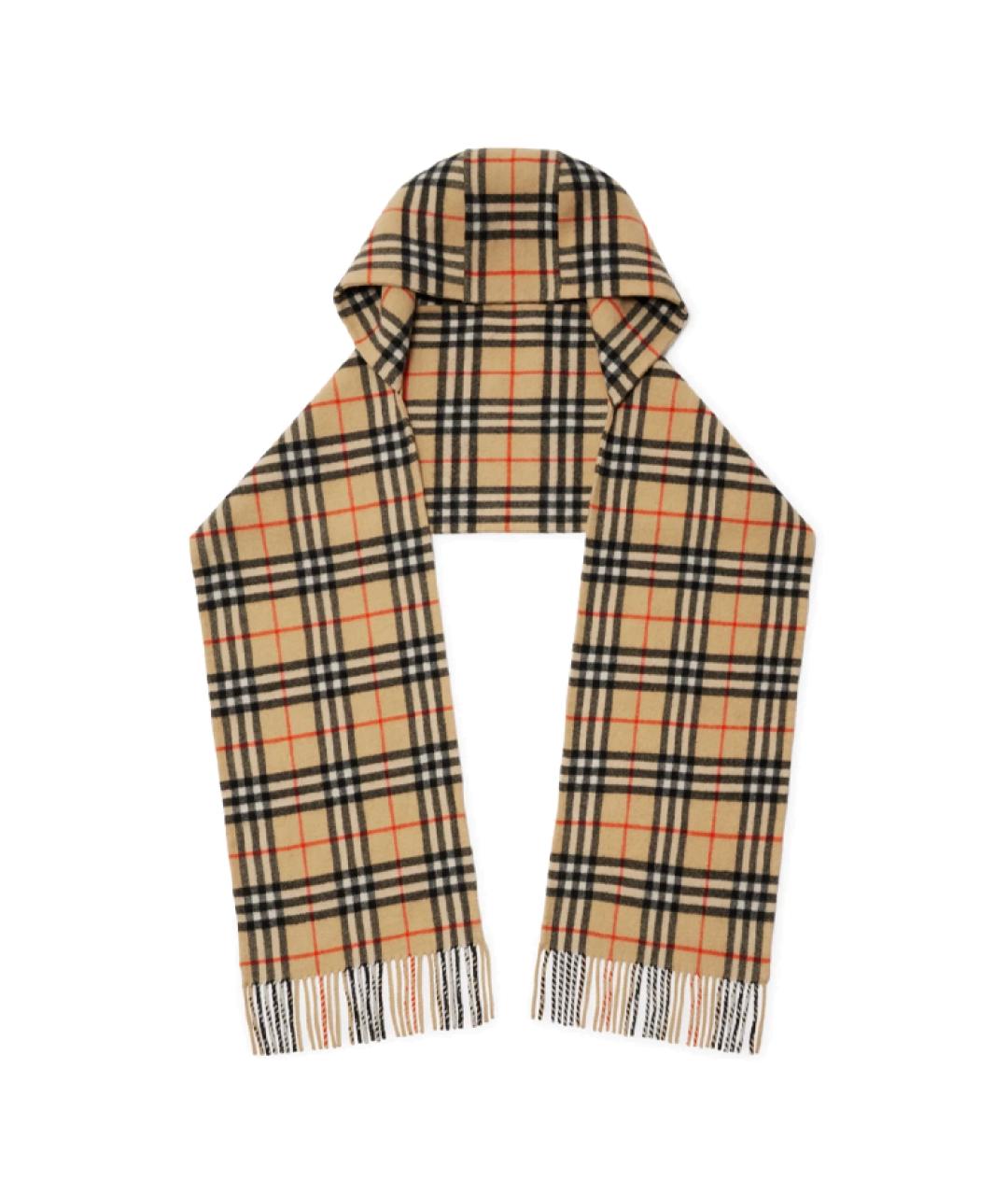 BURBERRY Коричневый кашемировый шарф, фото 1