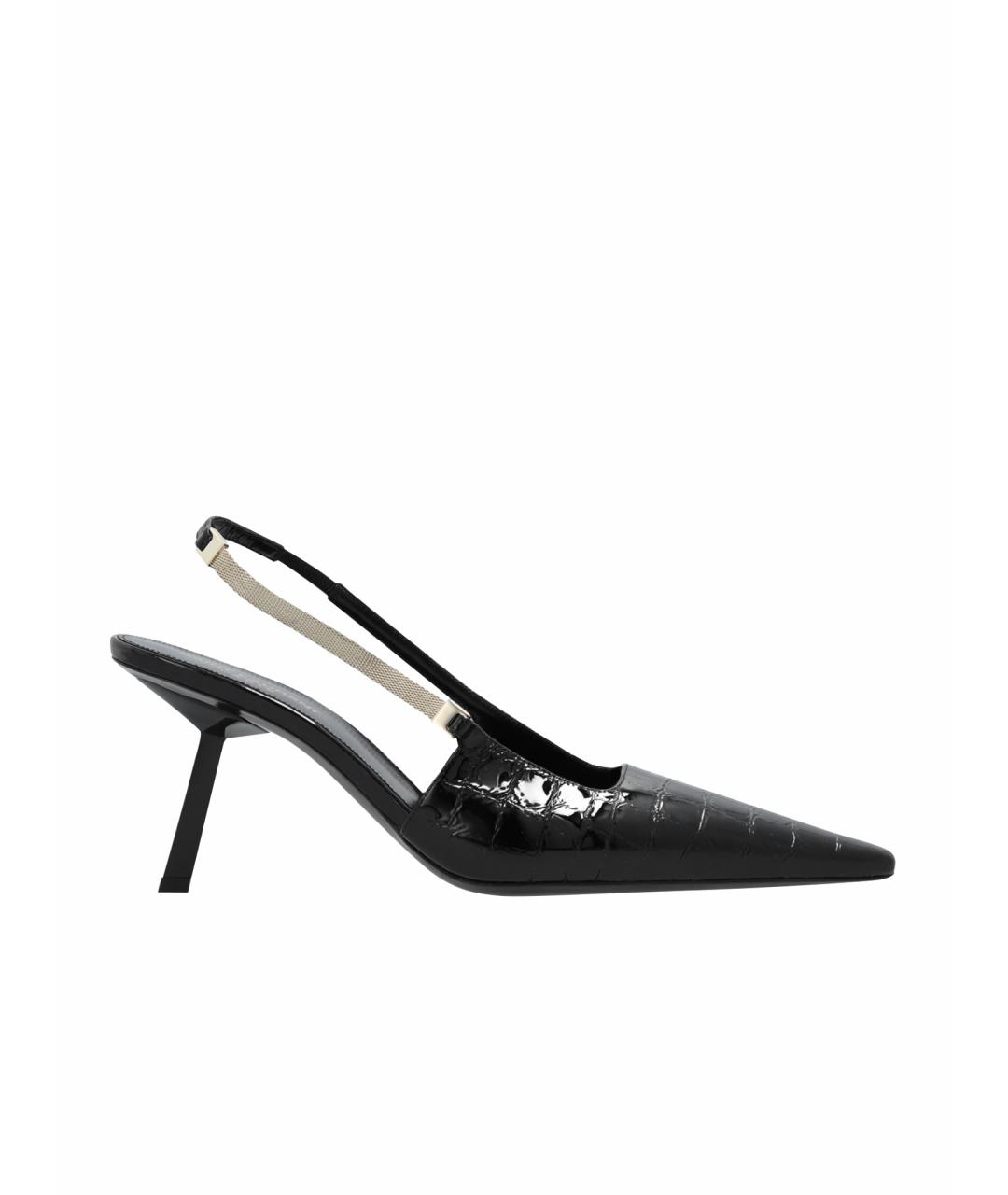 SAINT LAURENT Черные кожаные туфли, фото 1