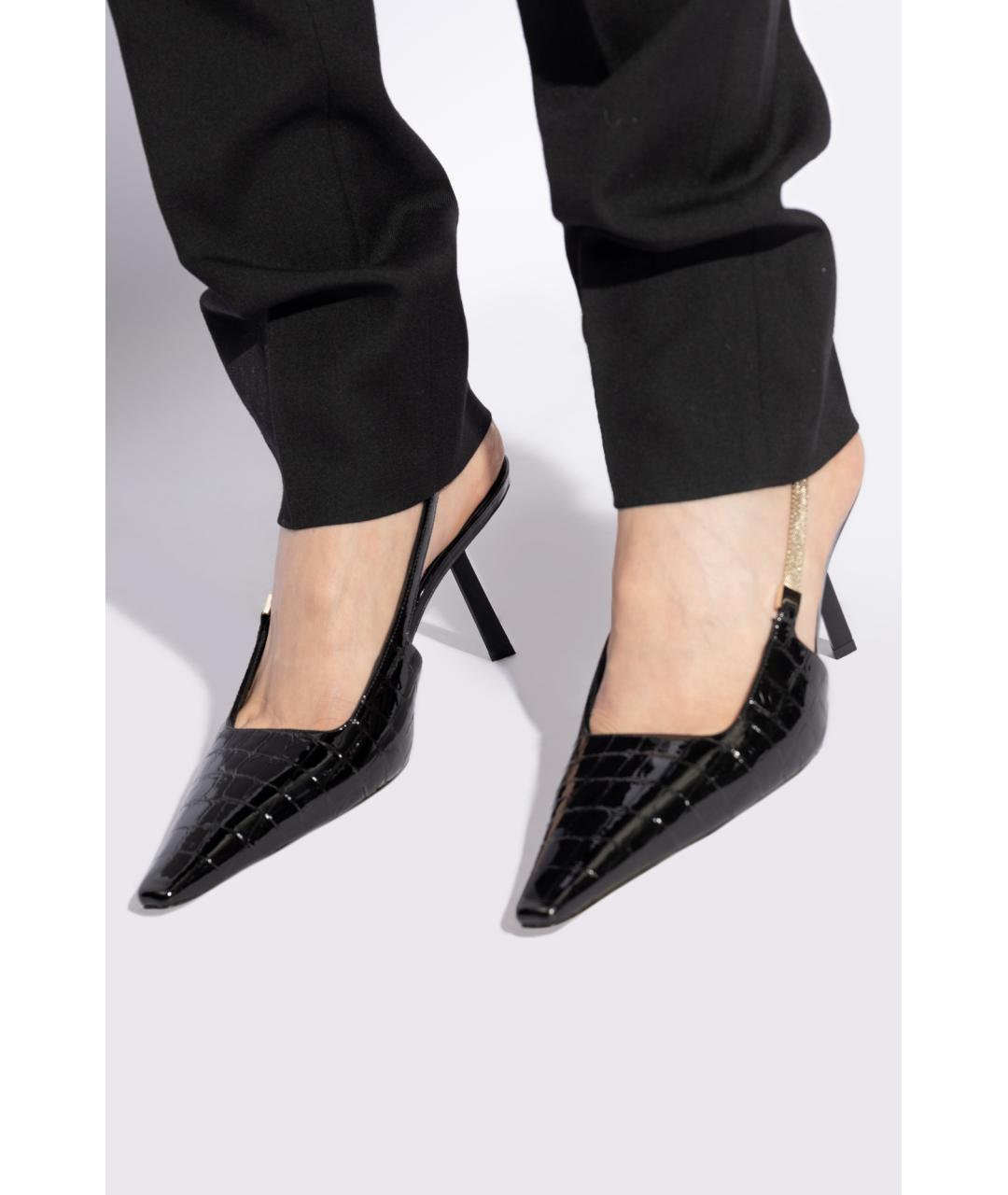 SAINT LAURENT Черные кожаные туфли, фото 4