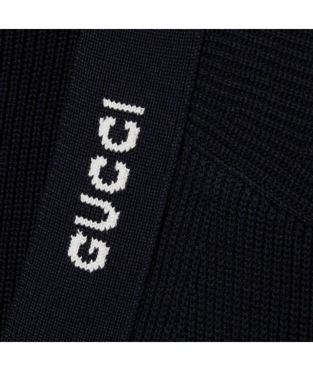 GUCCI Темно-синий хлопковый кардиган, фото 5