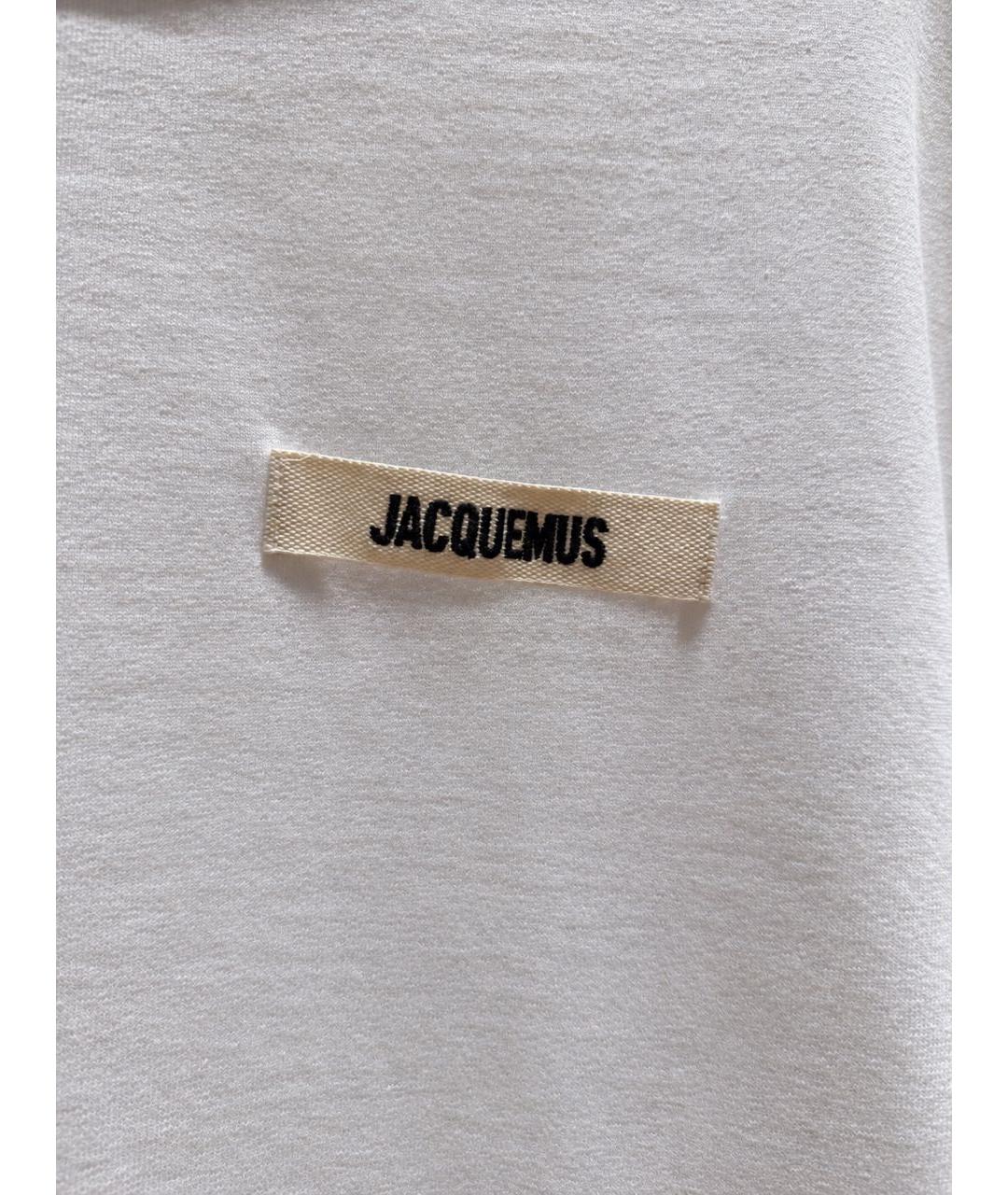JACQUEMUS Белая хлопковая футболка, фото 3
