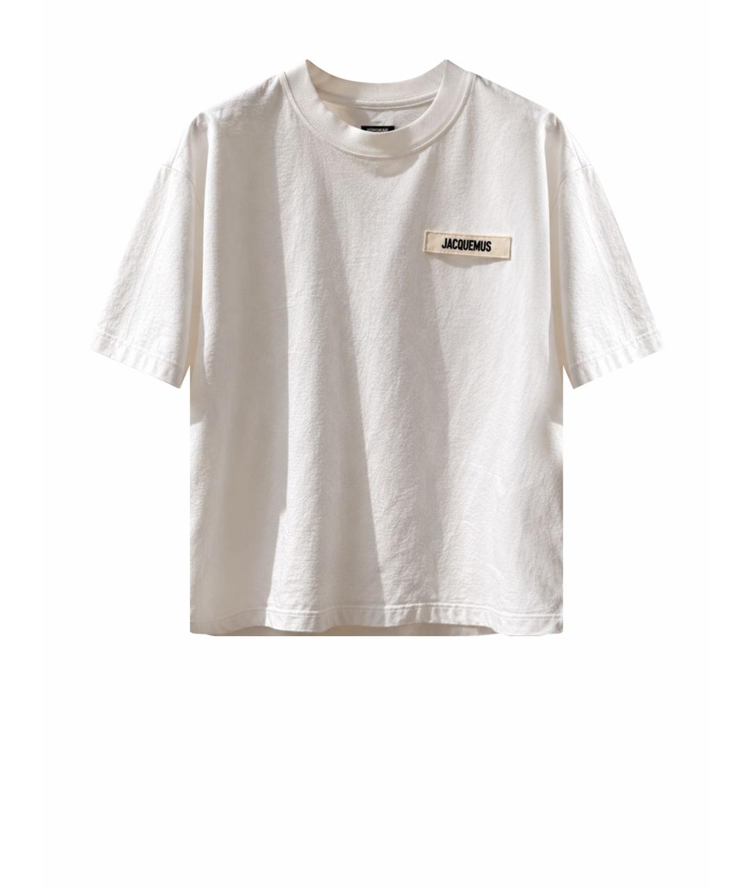 JACQUEMUS Белая хлопковая футболка, фото 1