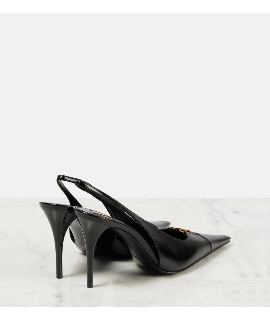 SAINT LAURENT Черные кожаные туфли, фото 7