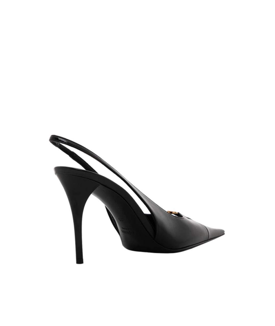 SAINT LAURENT Черные кожаные туфли, фото 8