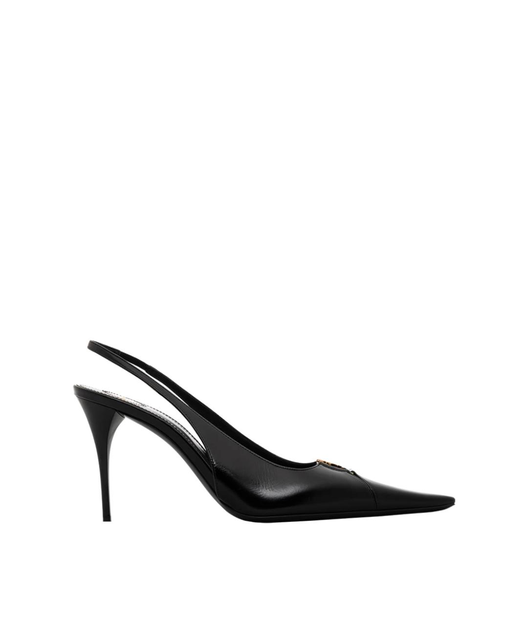 SAINT LAURENT Черные кожаные туфли, фото 10