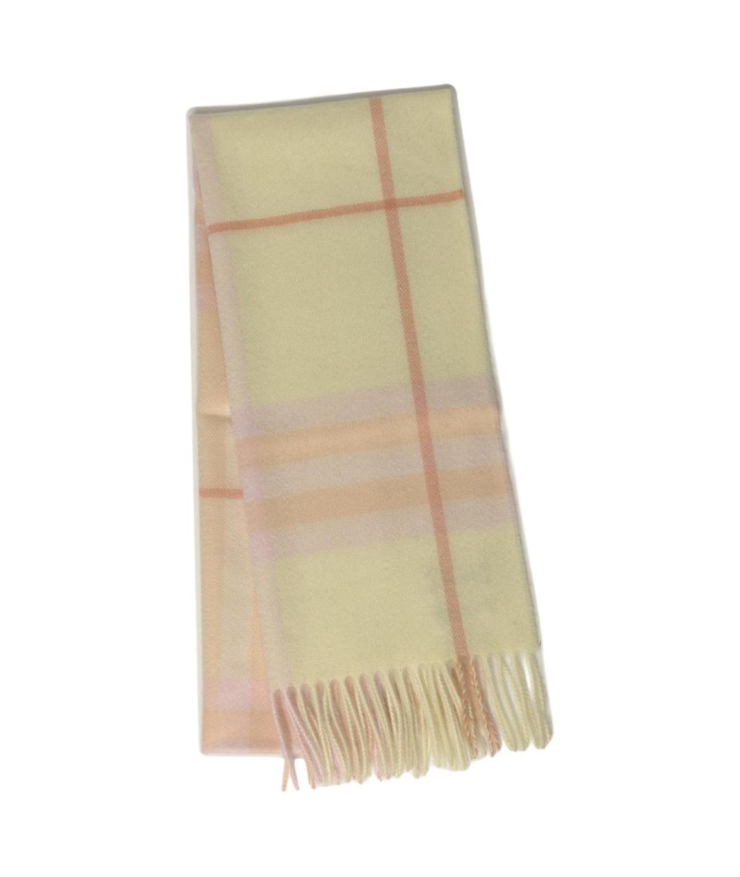 BURBERRY Бежевый кашемировый шарф, фото 1