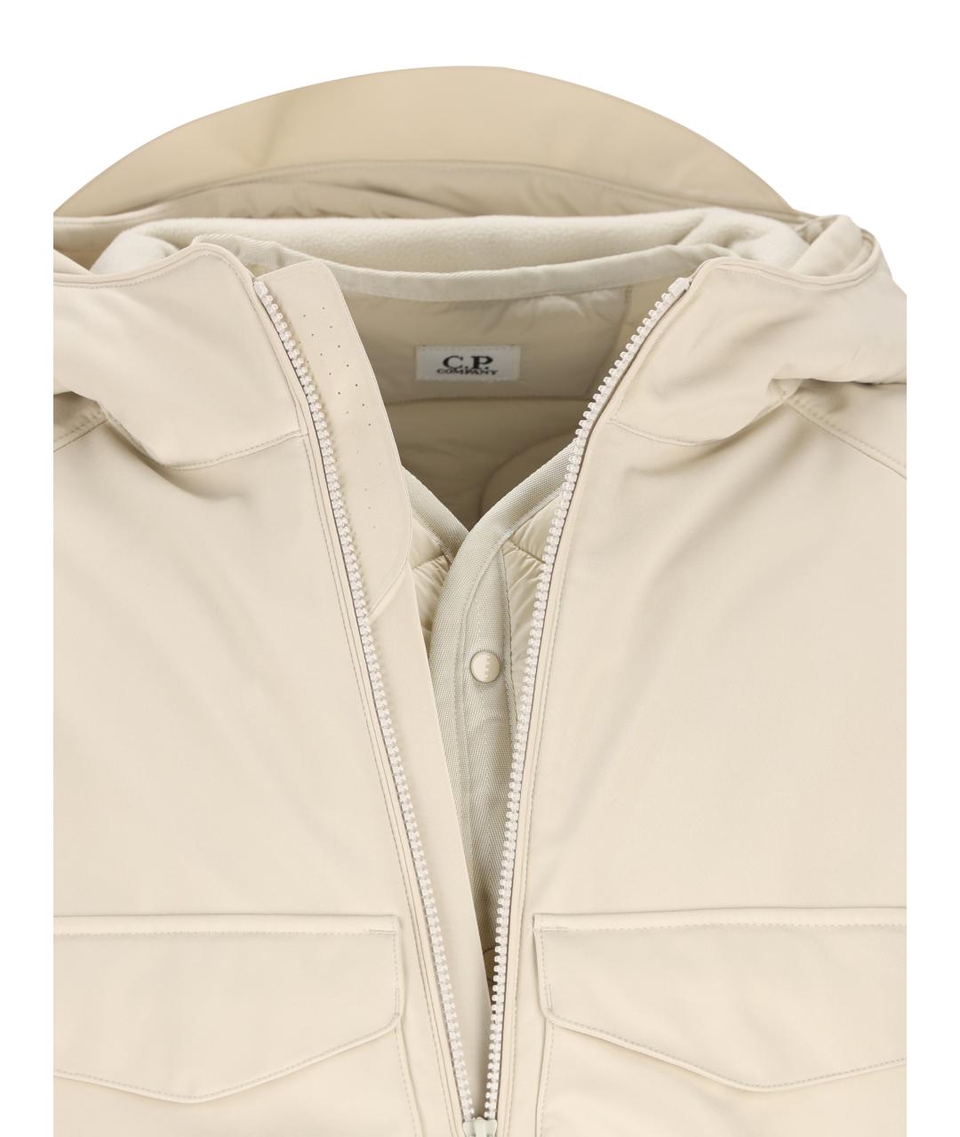 CP COMPANY Бежевая полиэстеровая куртка, фото 3