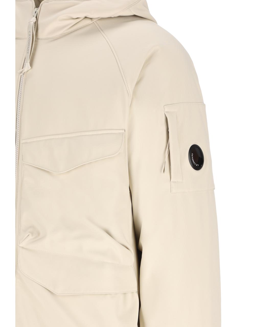 CP COMPANY Бежевая полиэстеровая куртка, фото 4