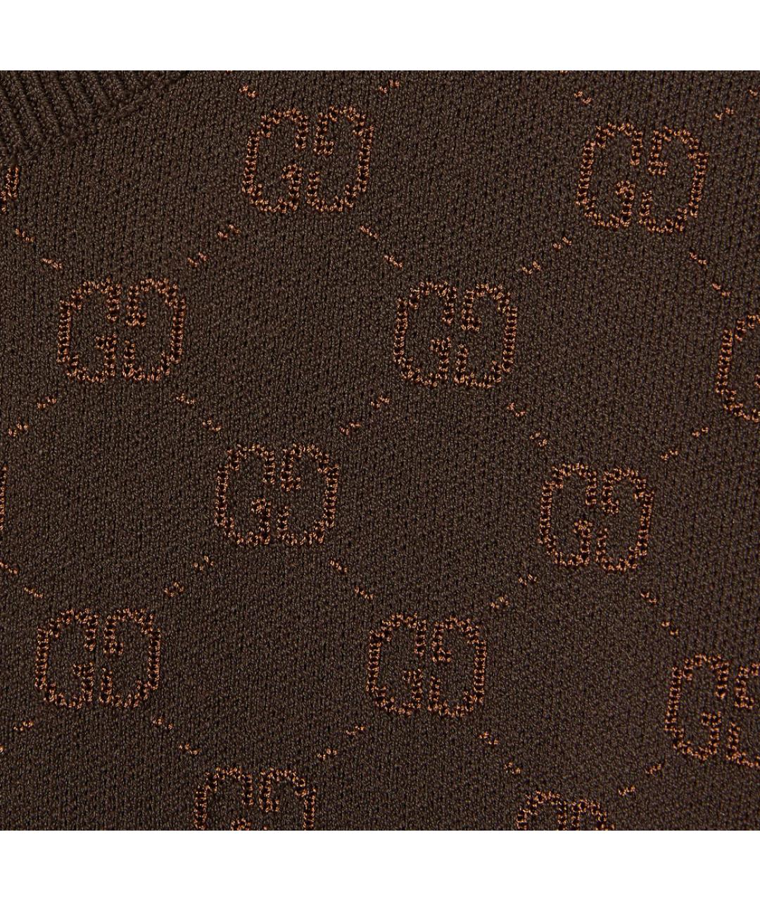 GUCCI Коричневый вискозный кардиган, фото 2