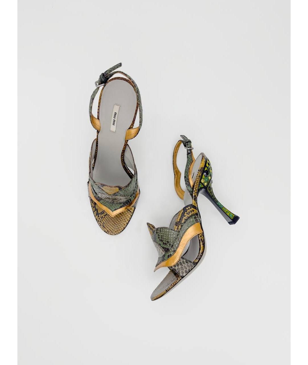 MIU MIU Мульти кожаные туфли, фото 6