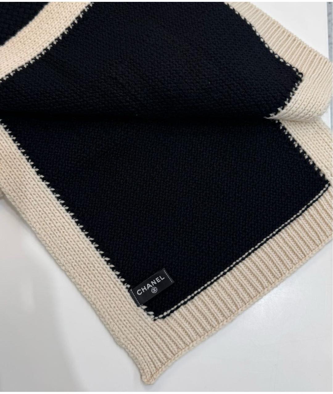 CHANEL Черный шарф, фото 4