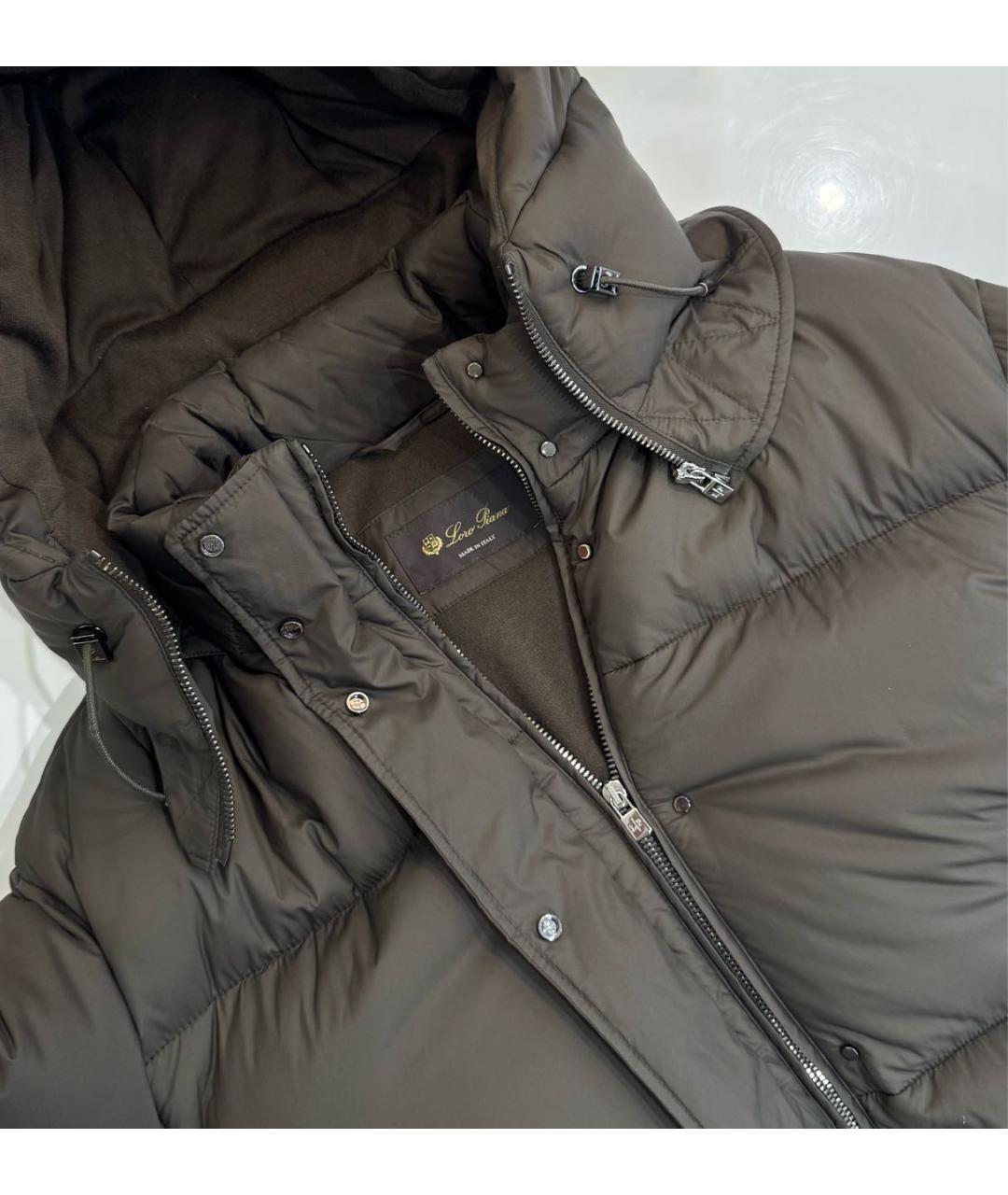 LORO PIANA Хаки пуховик, фото 3