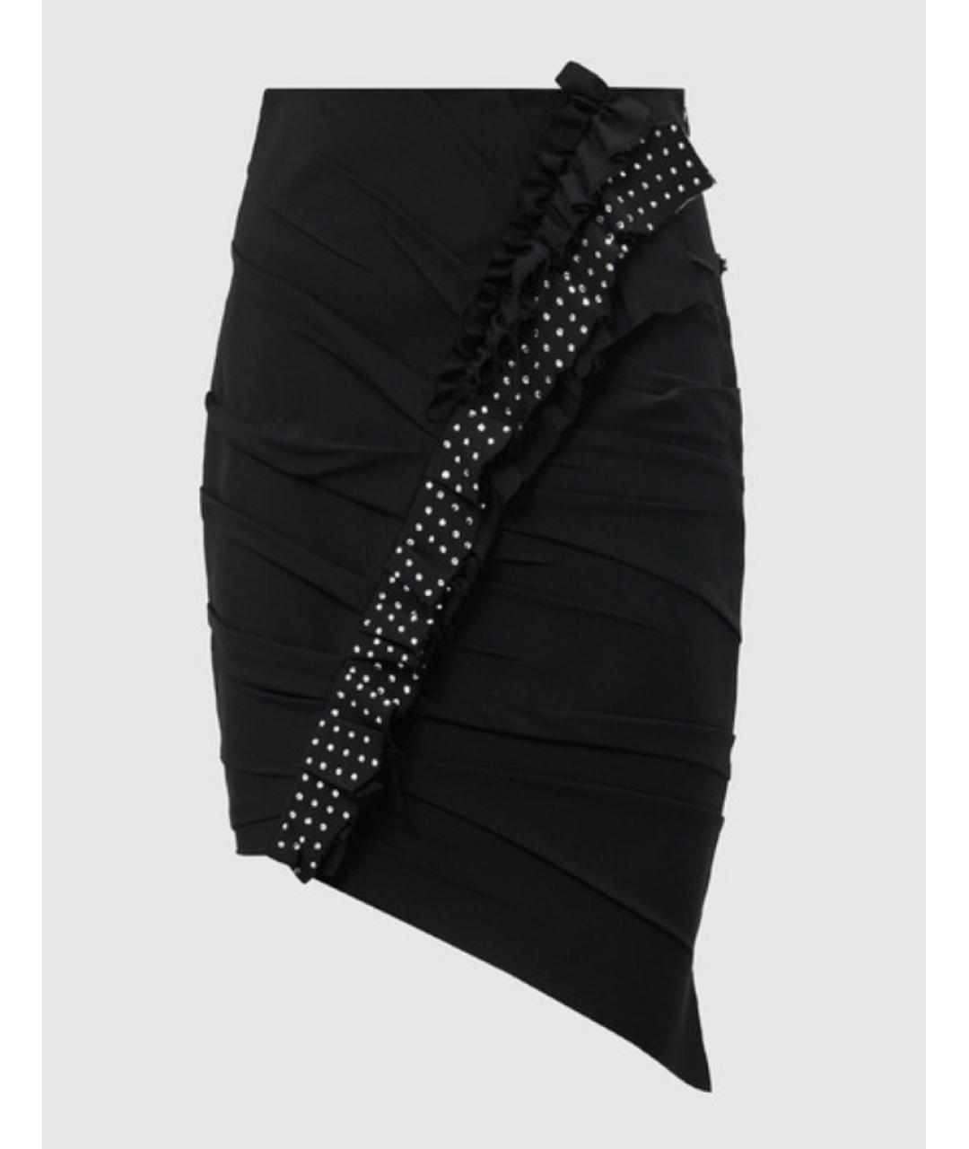 SAINT LAURENT Черная шерстяная юбка миди, фото 4