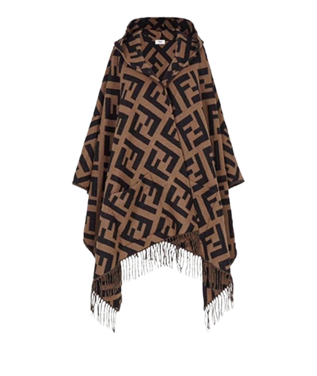 FENDI Коричневый платок, фото 1