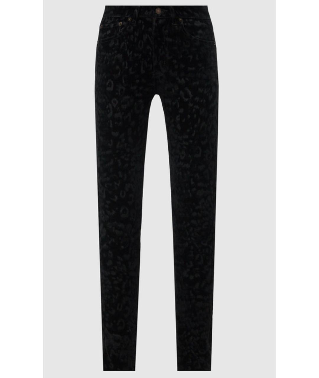 SAINT LAURENT Черные хлопко-эластановые джинсы слим, фото 6
