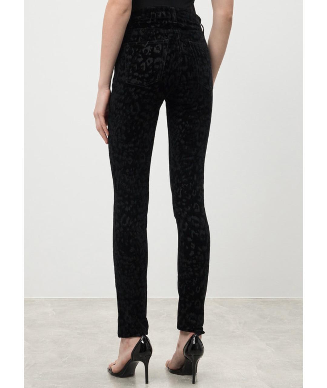 SAINT LAURENT Черные хлопко-эластановые джинсы слим, фото 3
