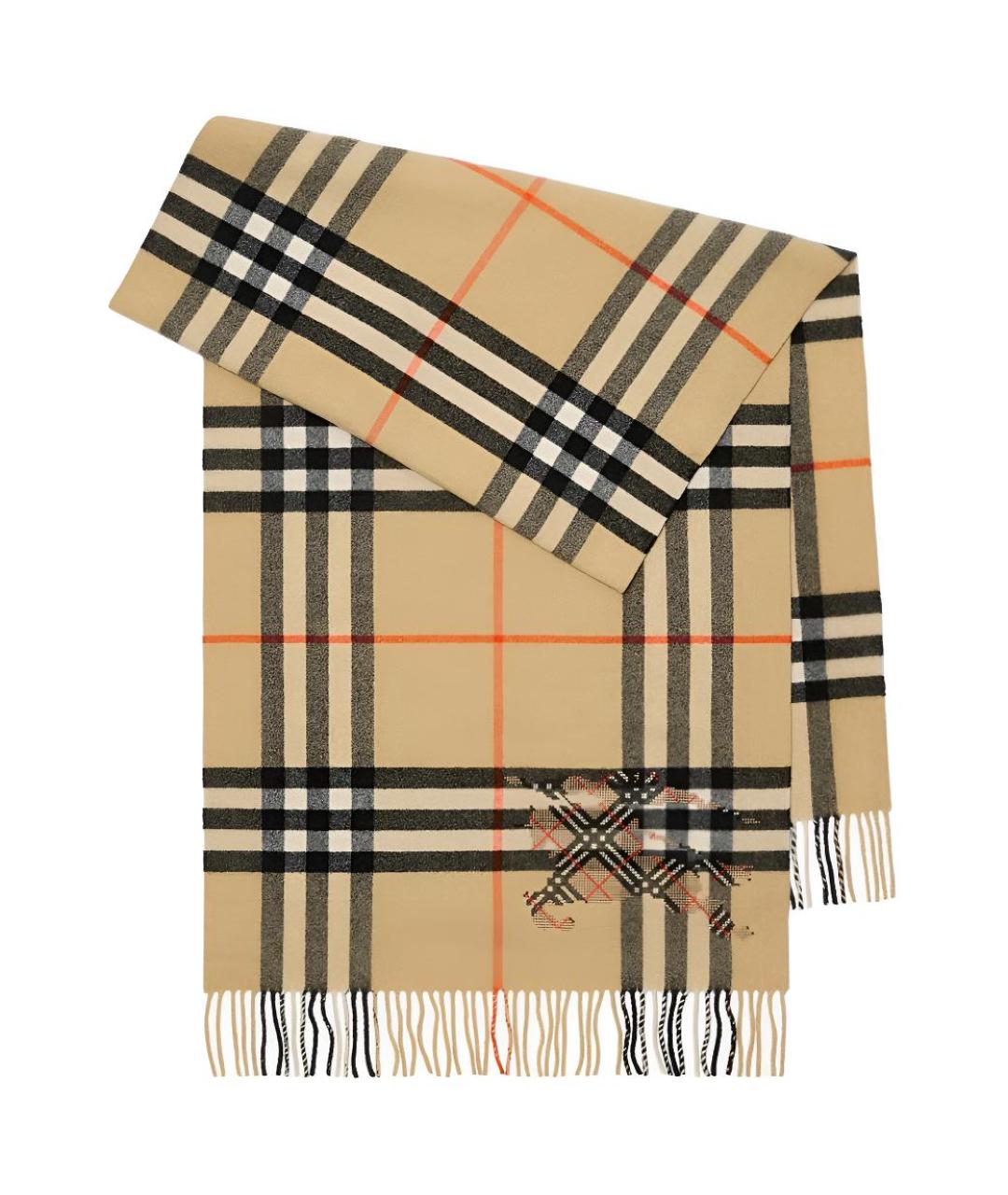 BURBERRY Бежевый кашемировый шарф, фото 1