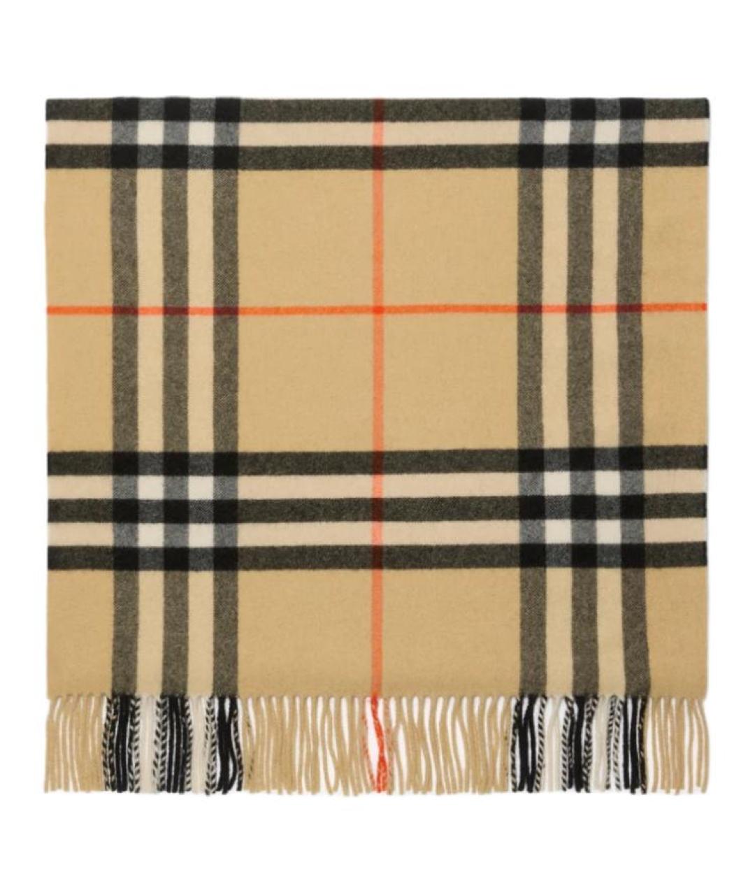 BURBERRY Бежевый кашемировый шарф, фото 2