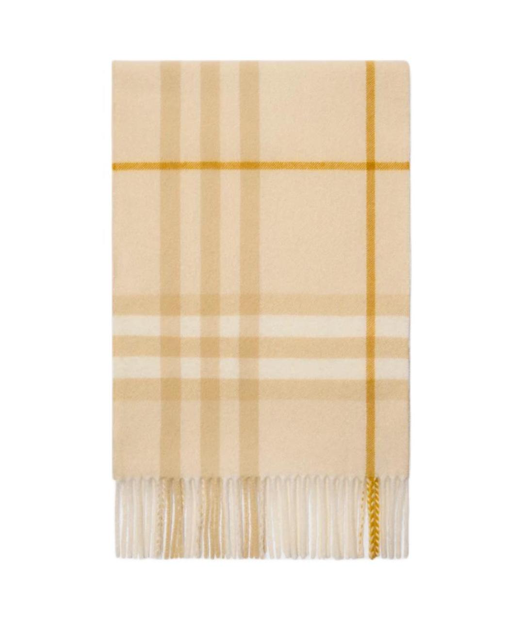 BURBERRY Бежевый кашемировый шарф, фото 2
