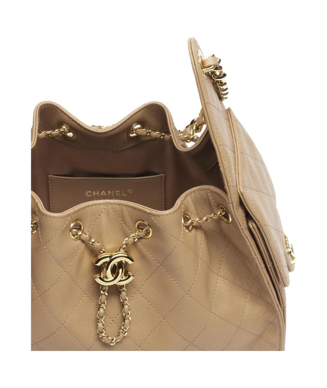 CHANEL Коричневая кожаная сумка через плечо, фото 4
