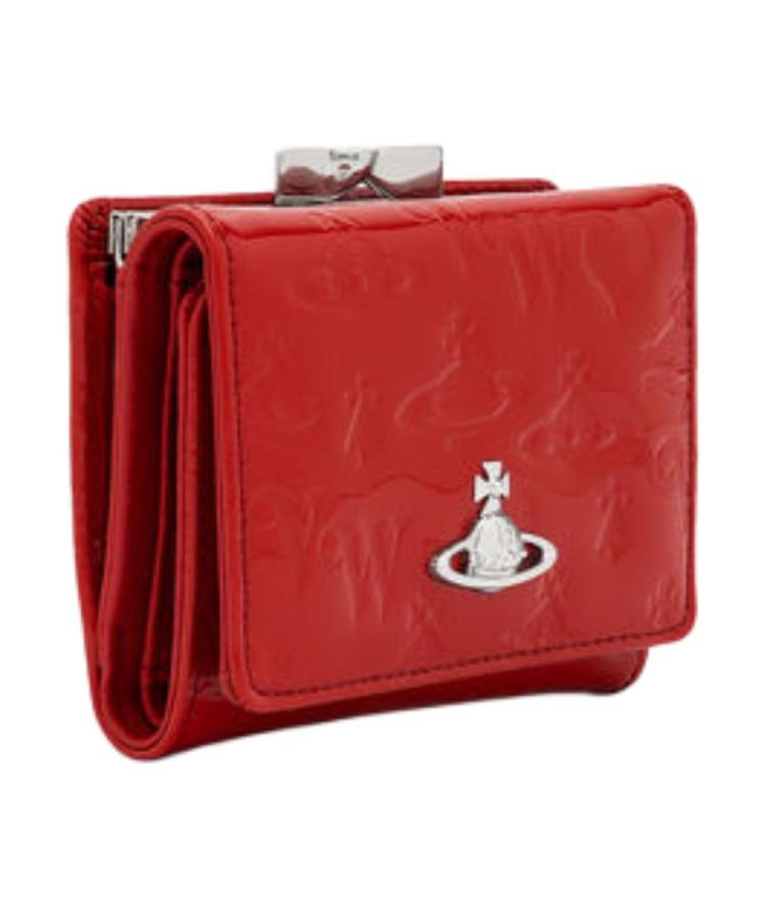 VIVIENNE WESTWOOD Красный кожаный кошелек, фото 2