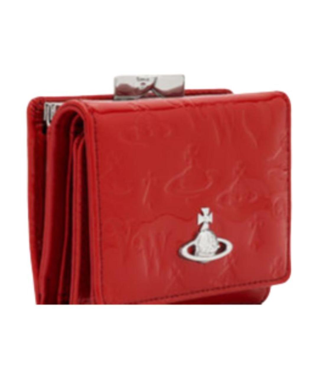 VIVIENNE WESTWOOD Красный кожаный кошелек, фото 5