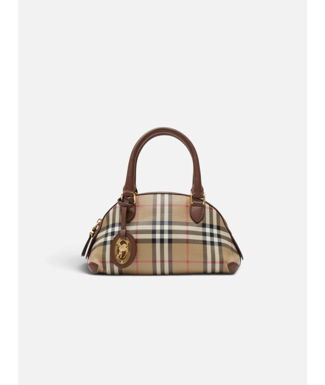 BURBERRY Бежевая сумка тоут из канвы, фото 8