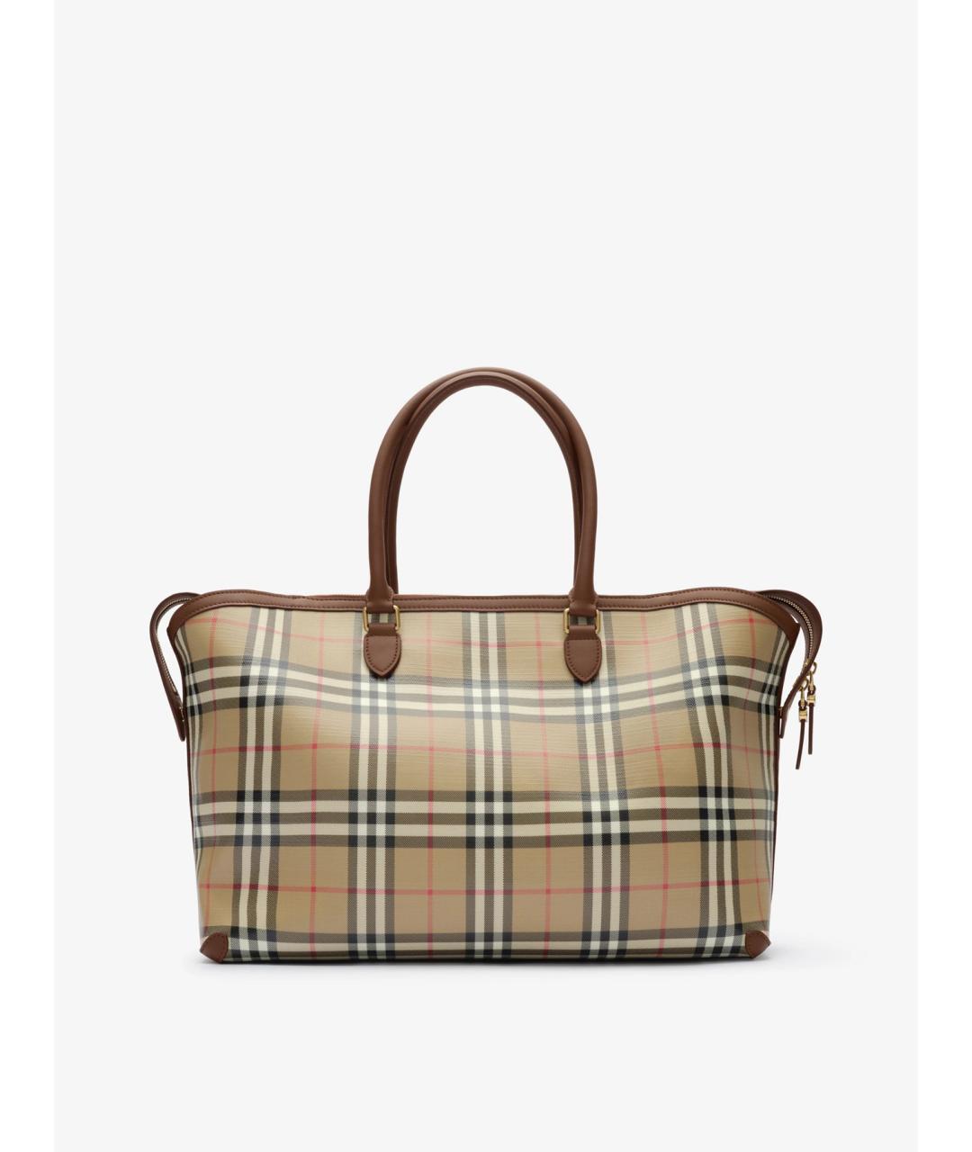 BURBERRY Бежевая сумка тоут из канвы, фото 5