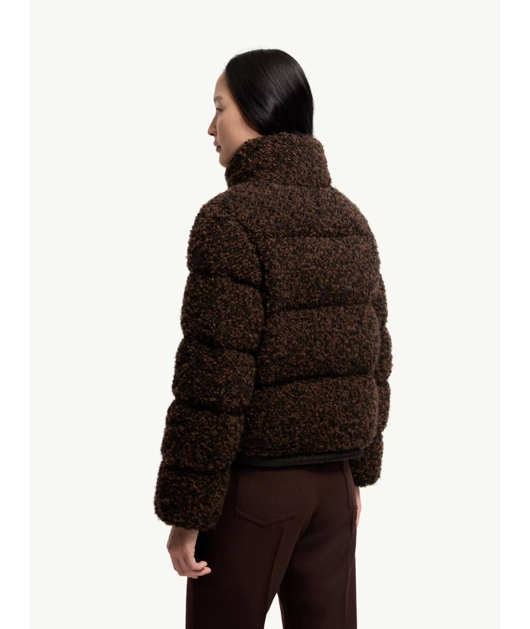 MONCLER Коричневый пуховик, фото 4
