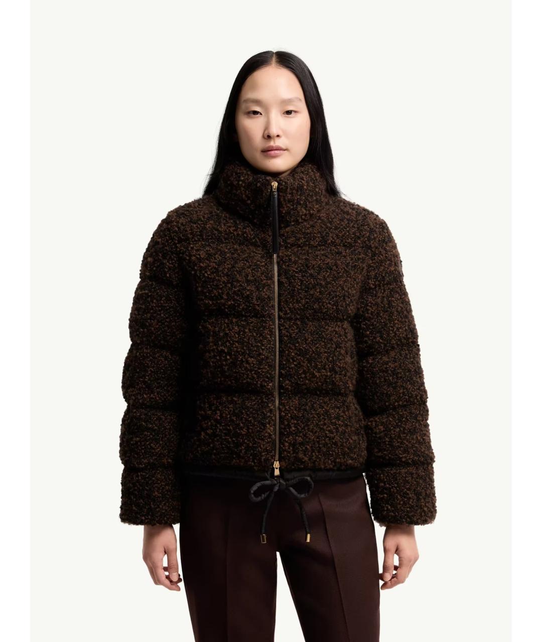 MONCLER Коричневый пуховик, фото 3