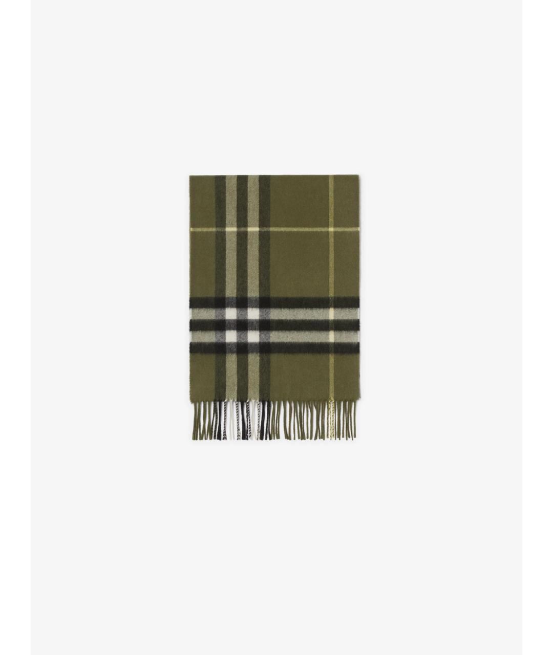 BURBERRY Зеленый кашемировый шарф, фото 5