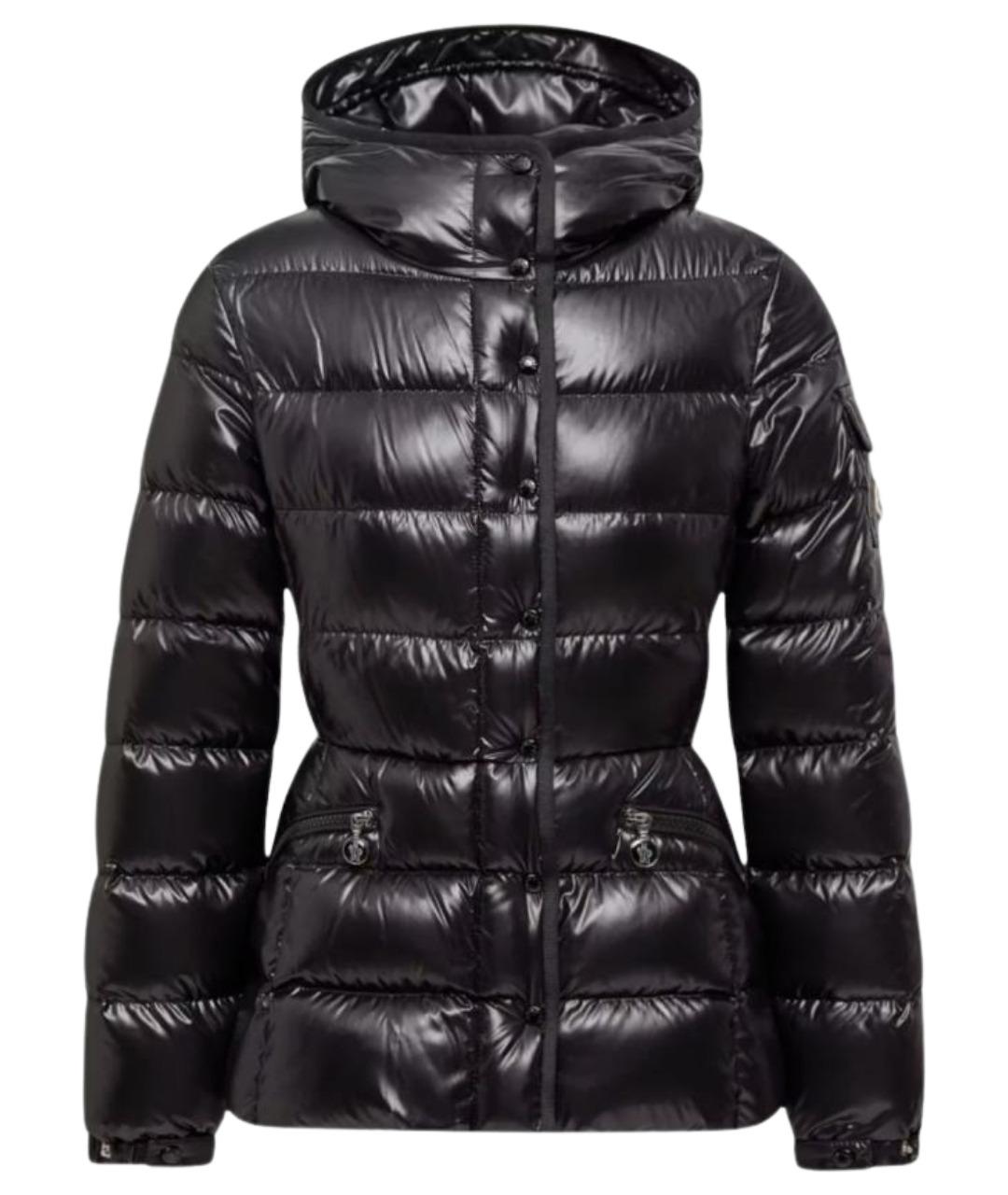 MONCLER Черный полиамидовый пуховик, фото 1