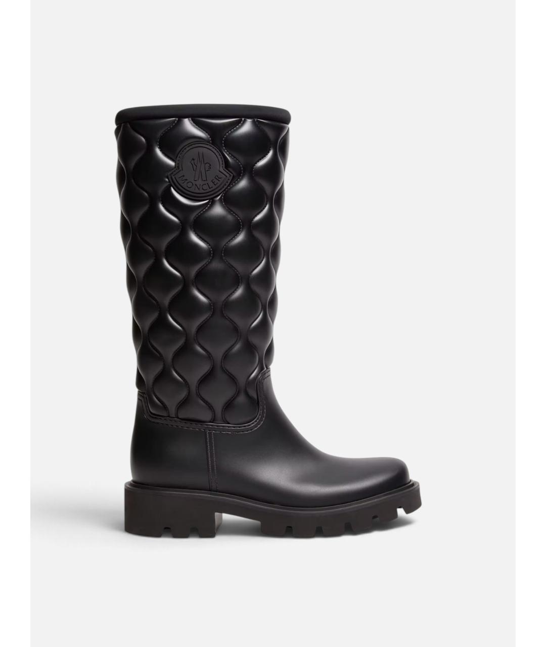 MONCLER Черные синтетические сапоги, фото 4