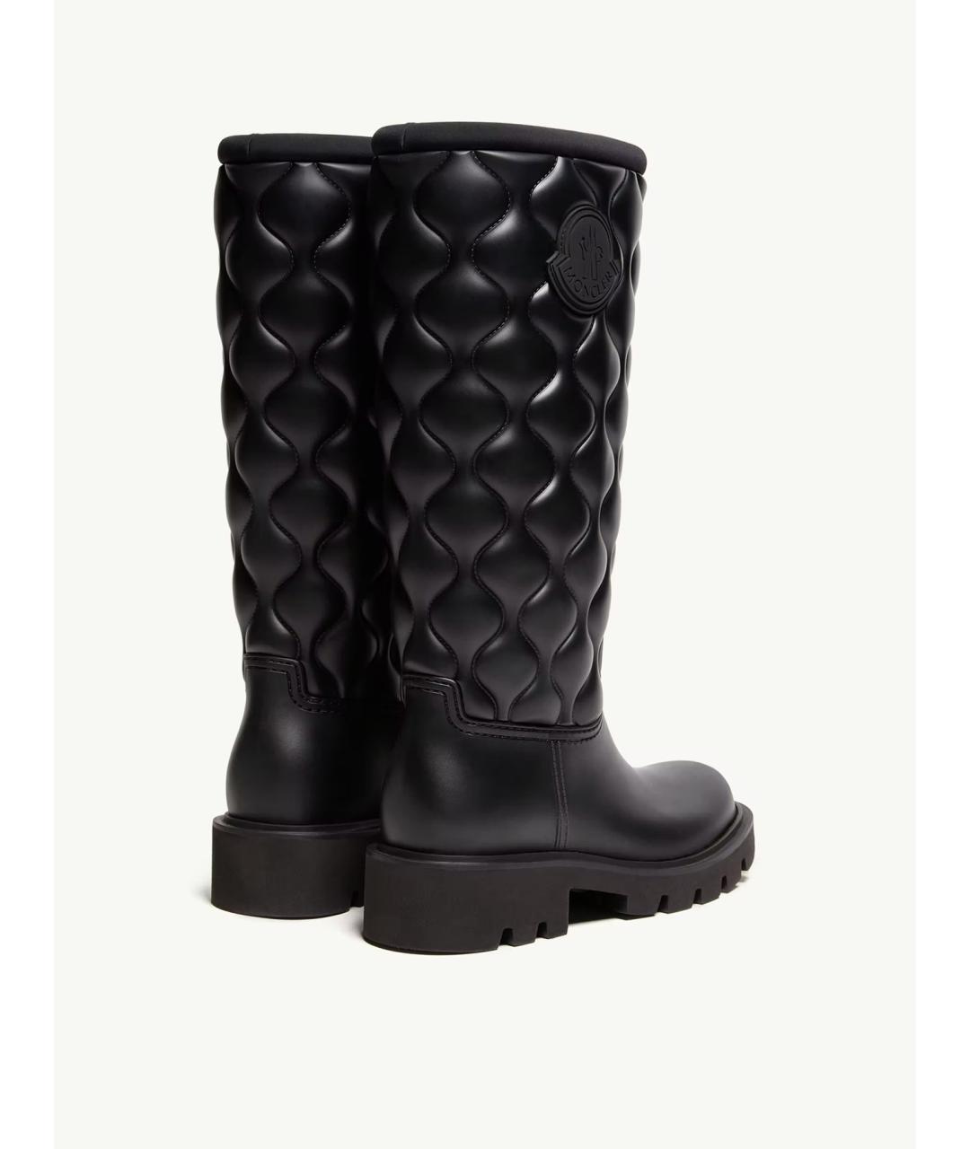 MONCLER Черные синтетические сапоги, фото 3