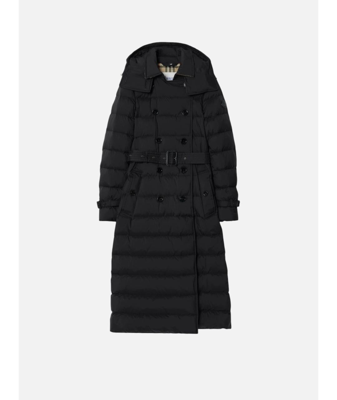 BURBERRY Черный нейлоновый пуховик, фото 4