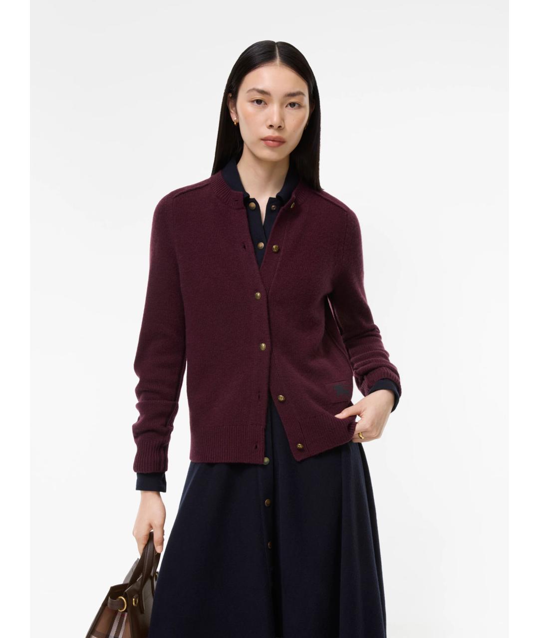 BURBERRY Фиолетовый кашемировый кардиган, фото 2