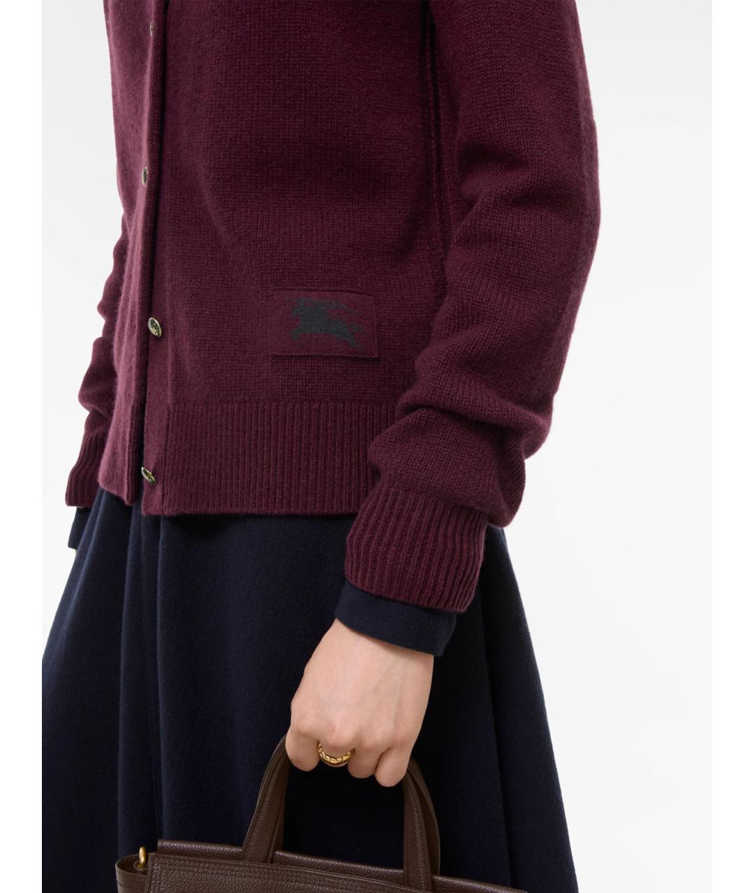 BURBERRY Фиолетовый кашемировый кардиган, фото 3
