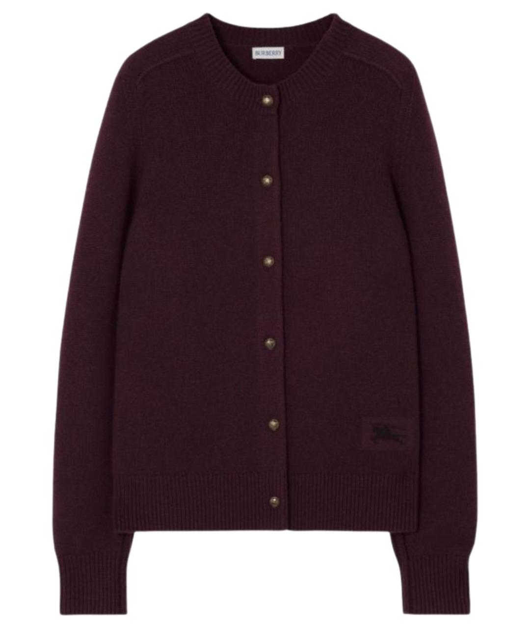 BURBERRY Фиолетовый кашемировый кардиган, фото 1