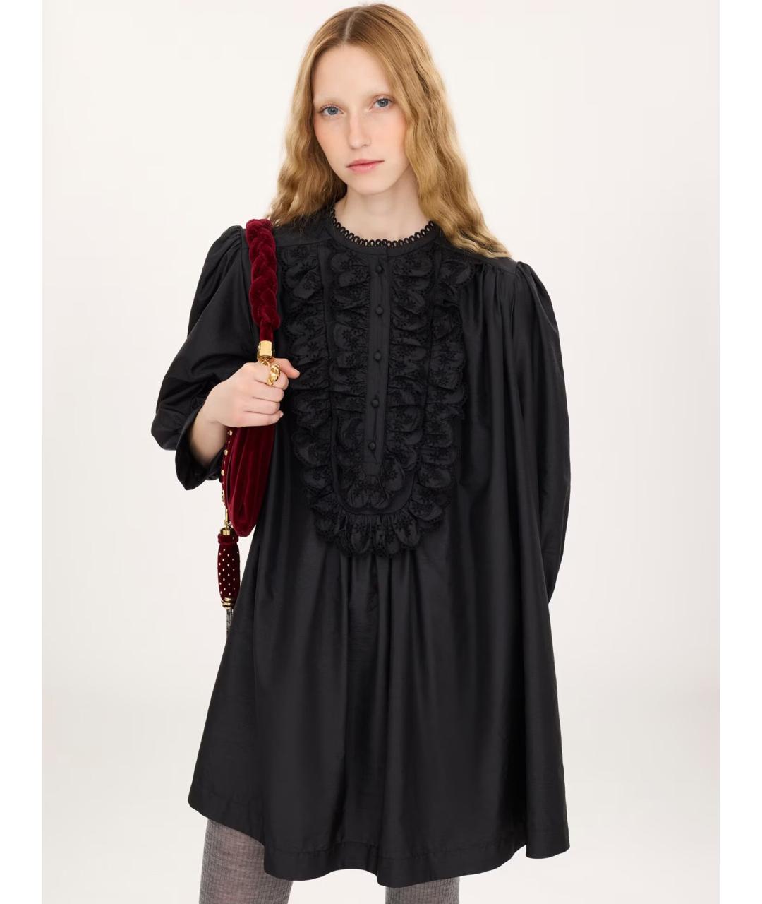 CHLOE Черное полиамидовое повседневное платье, фото 2